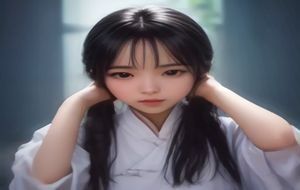 女性网络安全研究员坐在办公桌前微笑，背景是双屏显示器展示数据图表
